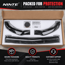NINTE For 2015-2018 Benz C-Class W205 Sport Front Lip Front Bumper Lip Splitter ABS 3PCS - NINTE