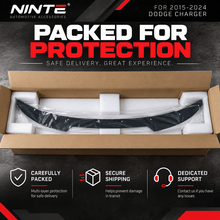 NINTE For 2015-2024 Dodge Charger Rear WickerBill Spoiler Gloss Black - NINTE