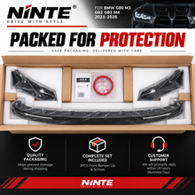 NINTE  Front Bumper Lip Kit  For BMW G80 M3 G82 G83 M4 2021-2026 Front Bumper Lip Kit 3PC