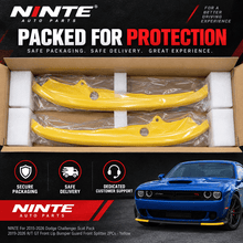 NINTE For 2015-2026 Dodge Challenger Scat Pack 2019-2026 R/T GT Front Lip Bumper Guard Front Splitter 2PCs - NINTE