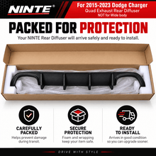 NINTE For 2015-2023 Dodge Charger Quad Exhaust Rear Diffuser NOT for Wide body - NINTE