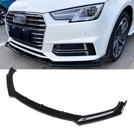 NINTE For 2017 - 2018 Audi A4 Sport ABS Front Lip Painted 3 Pieces Lower Bumper Splitter - NINTE