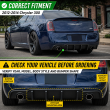 Load image into Gallery viewer, NINTE Rear Bumper Diffuser Fit for Chrysler 300 300S 2012-2014 Matte Black Shark Fin Style
