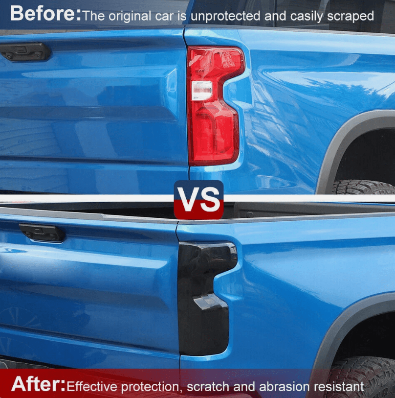 NINTE For Rear Taillight Lamp Cover Trim Accessories For Chevrolet Silverado 19+ Blackened - NINTE