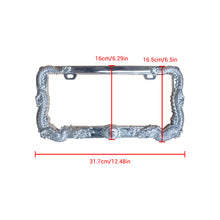 Load image into Gallery viewer, NINTE License Plate Frame Tag 2 Hole Without Cap Chrome Universal 3D License Frame