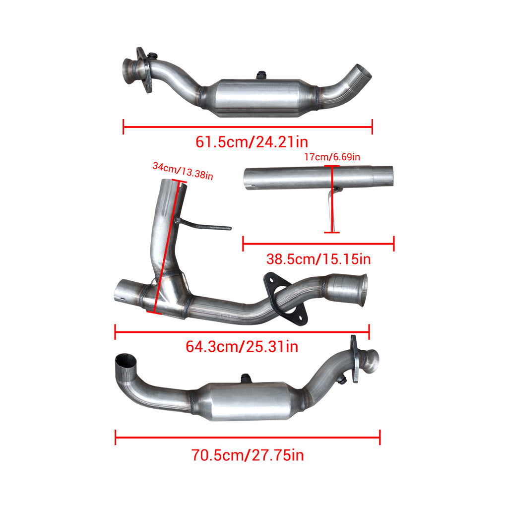 NINTE Catalytic Converter Set For 2011-2014 Ford F150 3.5L V8 Both Side Y Pipe