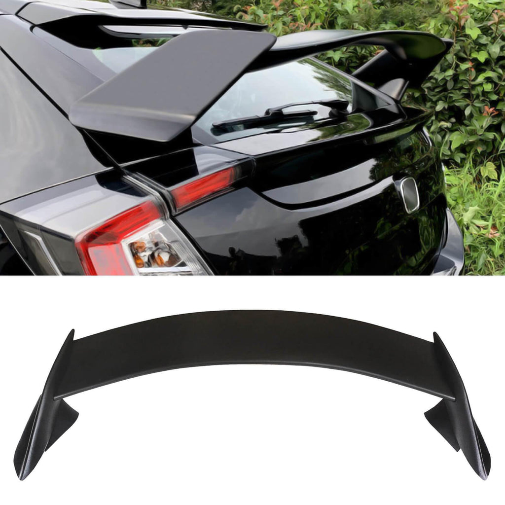 NINTE For 2016-2021 Honda Civic Hatchback 5 Door Type R Style Rear Spoiler Rear Trunk Splitter