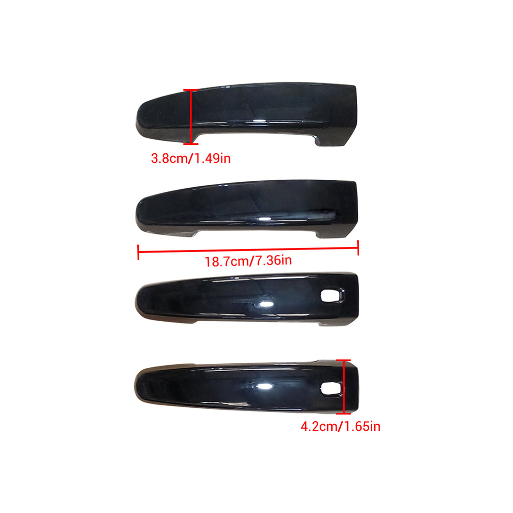 NINTE For 18-24 Chevy Equinox GMC Terrain Door handle Covers with 2 Smart Holes Gloss Black