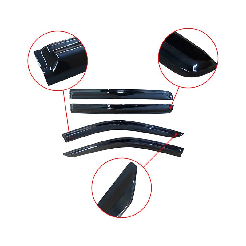 NINTE Window Rain Guards For 2019 - 2025 Chevy Silverado/GMC Sierra 1500 - NINTE