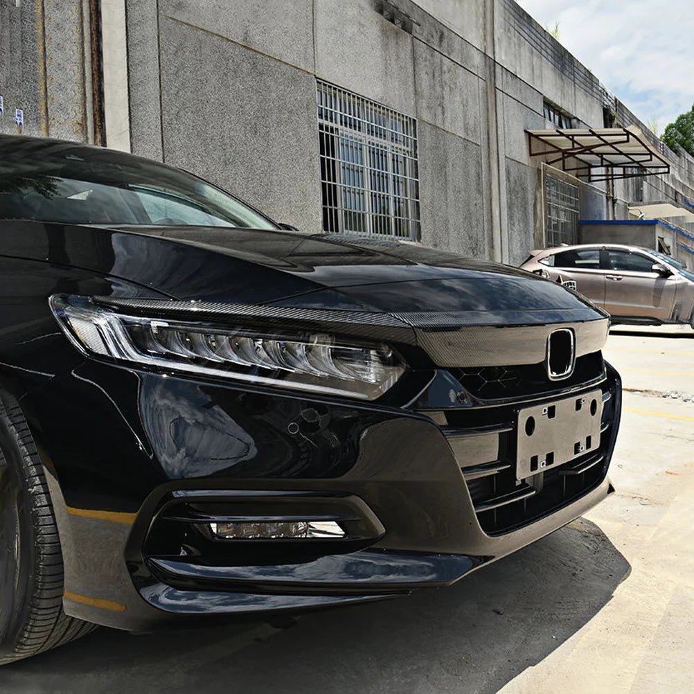 NINTE For 2018 - 2020 Honda Accord Front Bumper Hood Grille Cover W/Eyelid Molding Grille Cover ABS - NINTE
