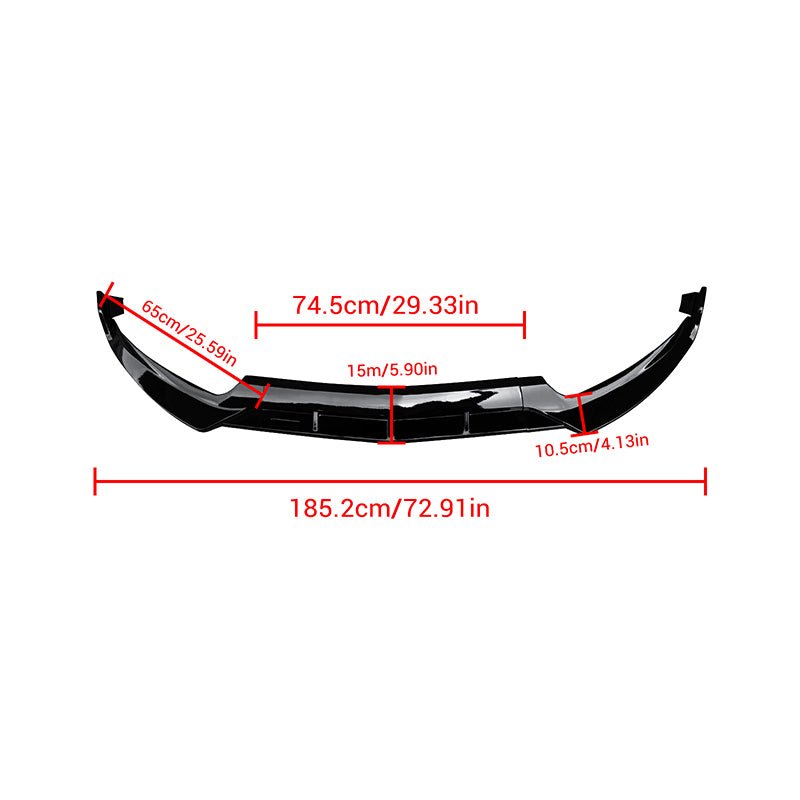 NINTE Front Lip For 2015 - 2018 Mercedes Benz C - Class W205 Sport Bumper Splitter - NINTE