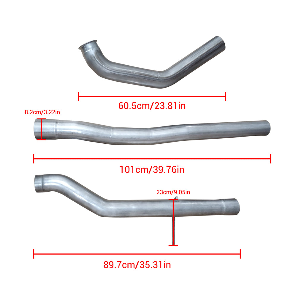 NINTE 3'' 2014-2018 3.0L Ecodiesel DPF Delete Race Pipe Exhaust| Jeep Grand Cherokee