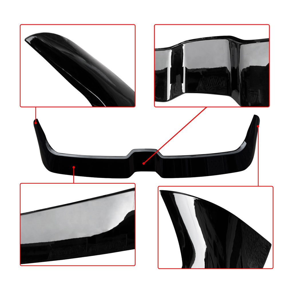 NINTE For 2014-2018 Audi A3 8V Hatchback Roof Spoiler Gloss Black