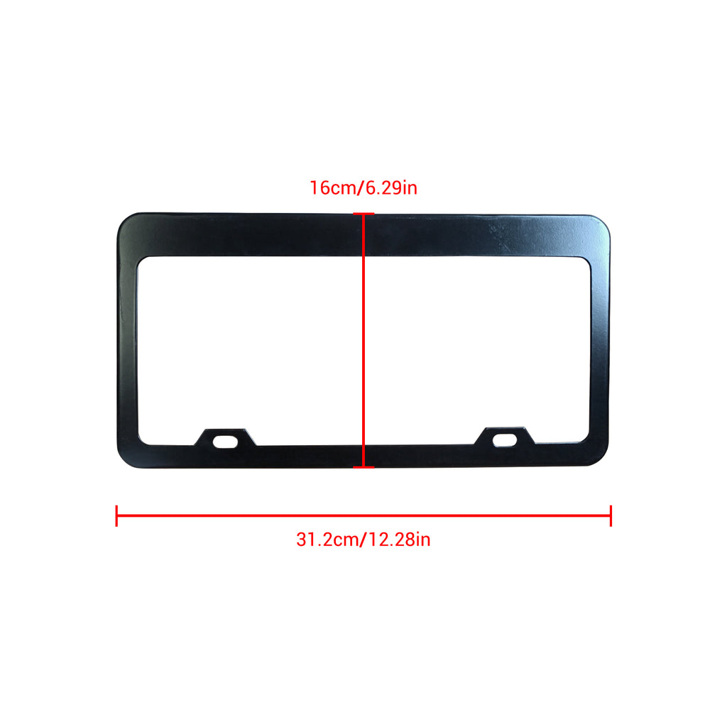 NINTE License Plate Frame Cover Universal Fit Plain Style