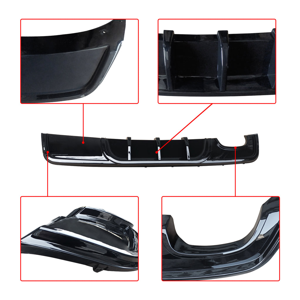 NINTE For 2007-2013 BMW 1 Series E82 M Sport Rear Diffuser Lip Fits 125i 128i Trims