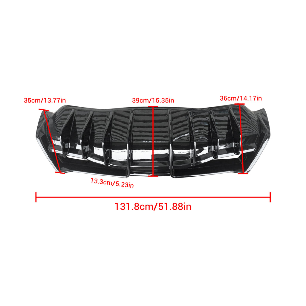 NINTE Rear Diffuser For 2020-2024 Chevy Corvette C8 ABS Add-on Gloss Black