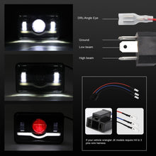 Load image into Gallery viewer, NINTE 4x6 Inches Square LED Trunk Headlights 