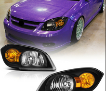 Charger l&#39;image dans la galerie, For 05-10 Chevrolet Cobalt Pontiac G5 Infinity Black OE STYLE Headlight Lamp L+R - NINTE