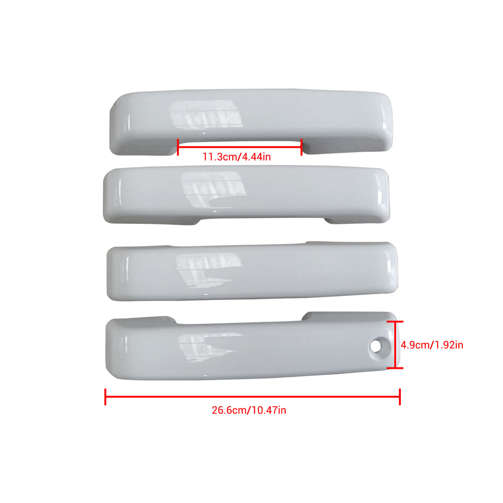 NINTE For 2021-2025 Ford F150 Bronco Door Handle Covers Overlay Oxford White No PSK No SKH