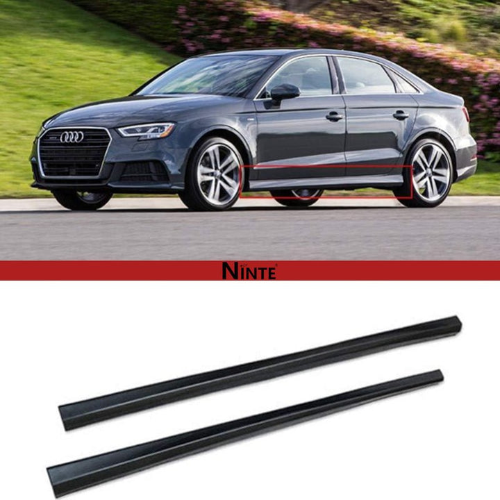 NINTE Side Skirts For 2013 - 2020 Audi A3 Sedan 4DR Side Extension Lips - NINTE