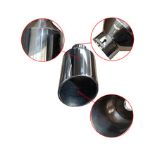 Cargar imagen en el visor de la galería, NINTE Car Exhaust Tail Pipe 5&quot; Inlet 10&quot; Outlet 18&quot; Long Exhaust Tailpipe Single Layer Rolled Slant End Angle Cut 20 Degrees Screws/Bolt-on Tail Throat