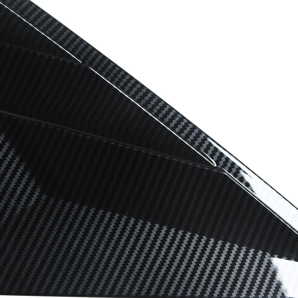 Gloss Black Side Window Louver Shutter Covers For 2022-2024 Honda Civic Hatchback - ABS Plastic, No Drilling