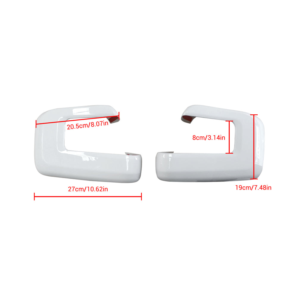 NINTE Mirror Covers For 2021-2024 Ford F-150 without Turn Signal Hole WHITE