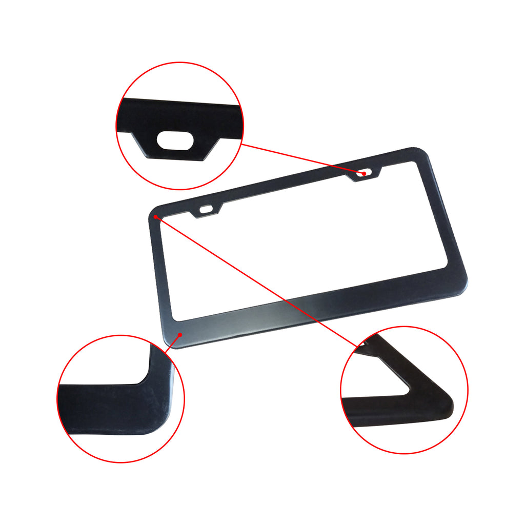 NINTE License Plate Frame Cover Universal Fit Plain Style