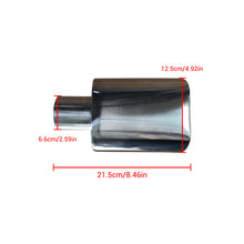 Cargar imagen en el visor de la galería, NINTE 2.5&quot; Inlet 5.5&quot; x 3&quot; Outlet 9&quot; Length Stainless Steel Rolled Edge Exhaust Tip