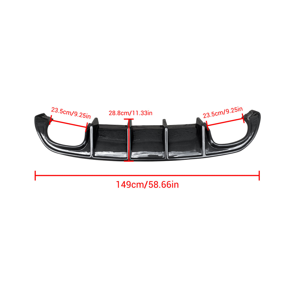 NINTE For 2015-2023 Dodge Charger Quad Exhaust Rear Diffuser NOT for Wide body