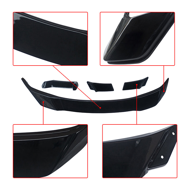 For 2024-2025 Ford Mustang GT Performance Style GLOSSY BLACK Rear Lid Wing Spoiler