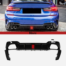 NINTE Rear Bumper Diffuser Fit for 2019-2022 BMW 3 Series G20 M Sport 330i M340i Matte Black One Piece Sport Style Without Logo