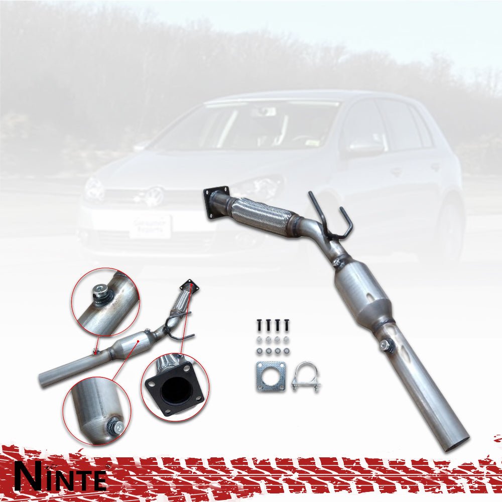 NINTE Exhaust Catalytic Converter Compatible with 2010 - 2014 Golf, 2005 - 2014 Jetta 2.5L (ONE O2 Sensor Port) Engine BGP (EPA Compliant)(Catalyst+ Grade) - NINTE