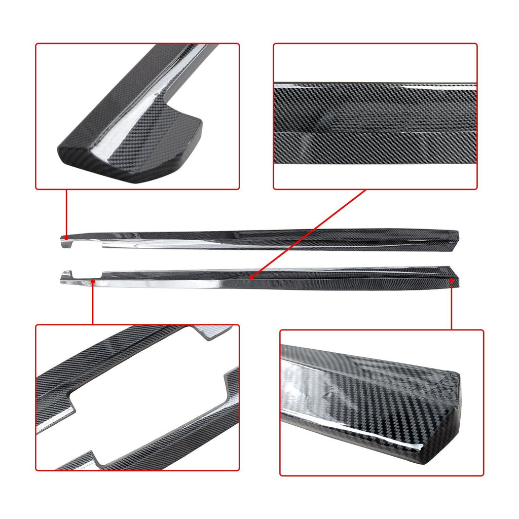 NINTE For 2019-2024 BMW 3 Series G20 G28 M Sport Side Skirts  Extension Carbon Look Gloss Black