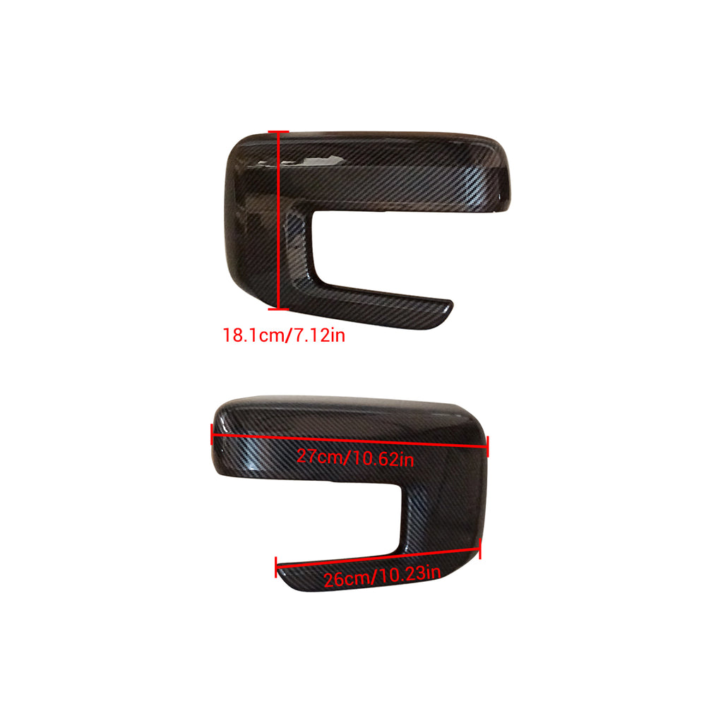 NINTE For 2021-2024 Ford F150 Mirror Covers Overlays With Signal Hole Carbon Fiber Look