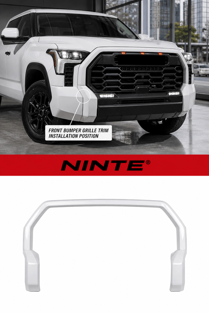 NINTE For 2022-2026 Toyota Tundra Ice Cap Front Bumper Grille Trim Molding Surround - NINTE