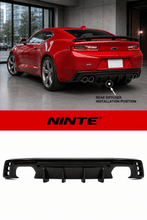 Load image into Gallery viewer, NINTE Rear Bumper Diffuser Lip Splitter Fit for 2016-2023 Chevrolet Camaro Painted Gloss Black Quad Exhaust Sport Style Without Logo - NINTE
