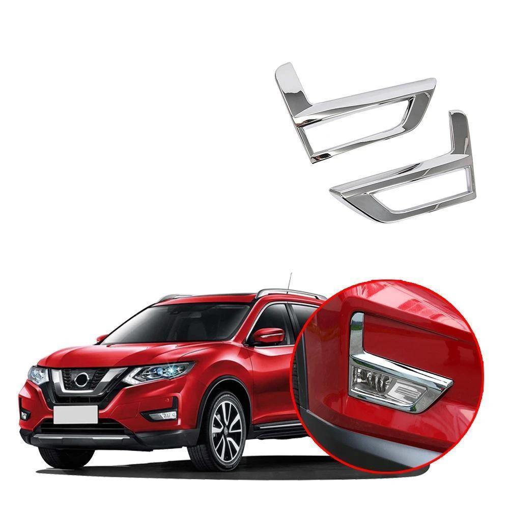 Ninte Nissan Rogue X-trail 2017-2019 Exterior ABS Chrome Front Tail Fog Light Lamp Cover Trim - NINTE