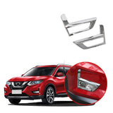 Ninte Nissan Rogue X-trail 2017-2019 Exterior ABS Chrome Front Tail Fog Light Lamp Cover Trim