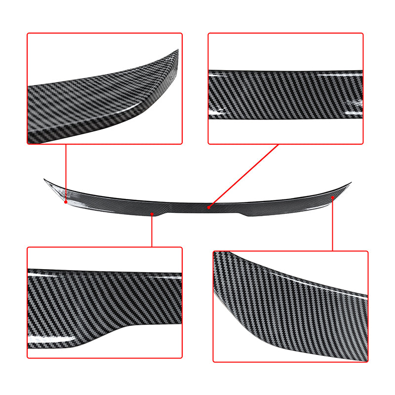 NINTE For 2017-2023 BMW 5 Series G30 G38 F90 M5 ABS Trunk Wing Spoiler CS Style Carbon Fiber Look