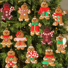 Load image into Gallery viewer, NINTE Assorted Plastic Gingerbread Figurines Christmas Holiday Decorations