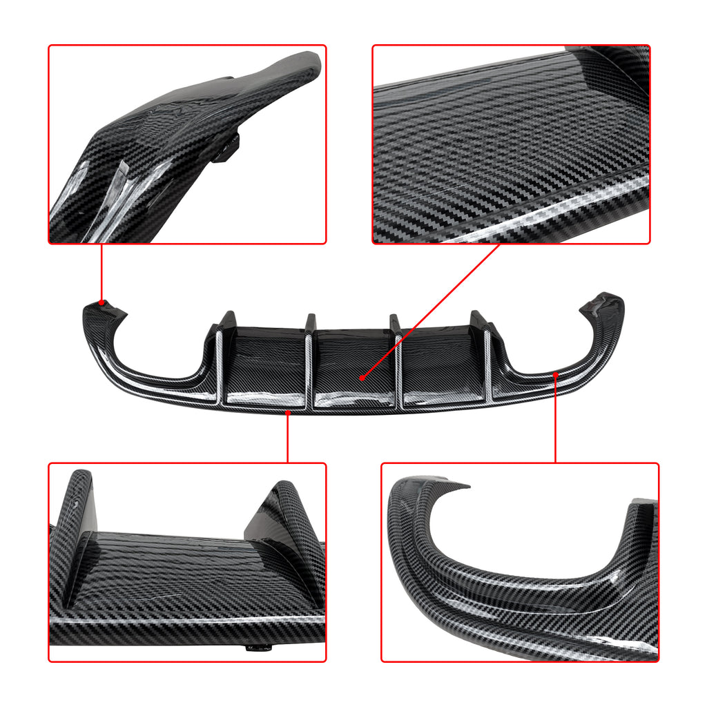 NINTE For 2015-2023 Dodge Charger Quad Exhaust Rear Diffuser NOT for Wide body