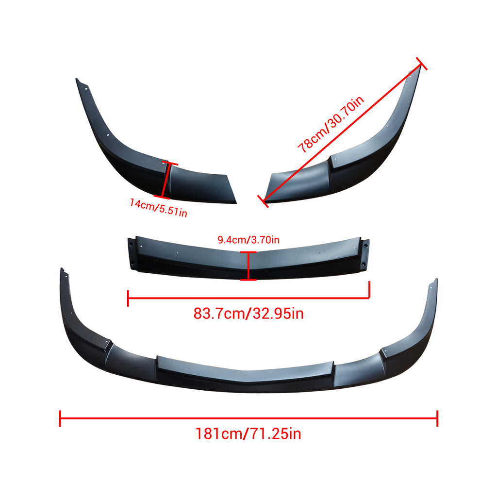 NINTE For 2005-2013 Corvette C6 Z06 ZR1 Front Bumper Lip Splitter Base Style