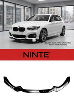 Charger l'image dans la galerie, NINTE Front Bumper Lip Splitter Fit For BMW 1 Series F20 F21 M Sport LCI 2015-2019 Painted Gloss Black One Piece Without Logo