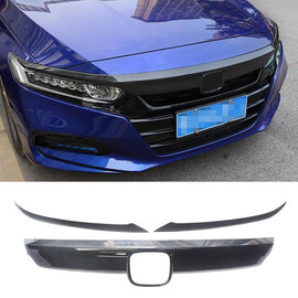 NINTE For 2018 - 2020 Honda Accord Front Bumper Hood Grille Cover W/Eyelid Molding Grille Cover ABS - NINTE