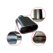 Load image into Gallery viewer, NINTE 2.5&quot; Inlet 5.5&quot; x 3&quot; Outlet 9&quot; Length Stainless Steel Rolled Edge Exhaust Tip