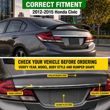 Load image into Gallery viewer, NINTE Rear Trunk Spoiler Wing Fit for Honda Civic Sedan 2012-2015 Matte Black with Integrated LED