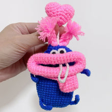 画像をギャラリービューアに読み込む, NINTE Car Key Holder Creative and Unique Plush Knitted Sausage Mouth