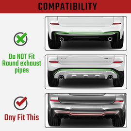 NINTE For 2018 - 2021 BMW X3 G01 M40i Rear Bumper Diffuser Lip Spoiler Gloss Black - NINTE