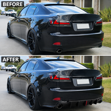 Cargar imagen en el visor de la galería, NINTE Rear Bumper Diffuser Kit Fit for Lexus IS250 IS350 2006-2013 Gloss Black LED JDM Style